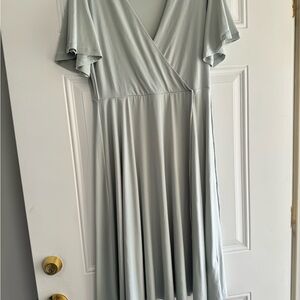 H&M Elegant Light Gray Midi Dress